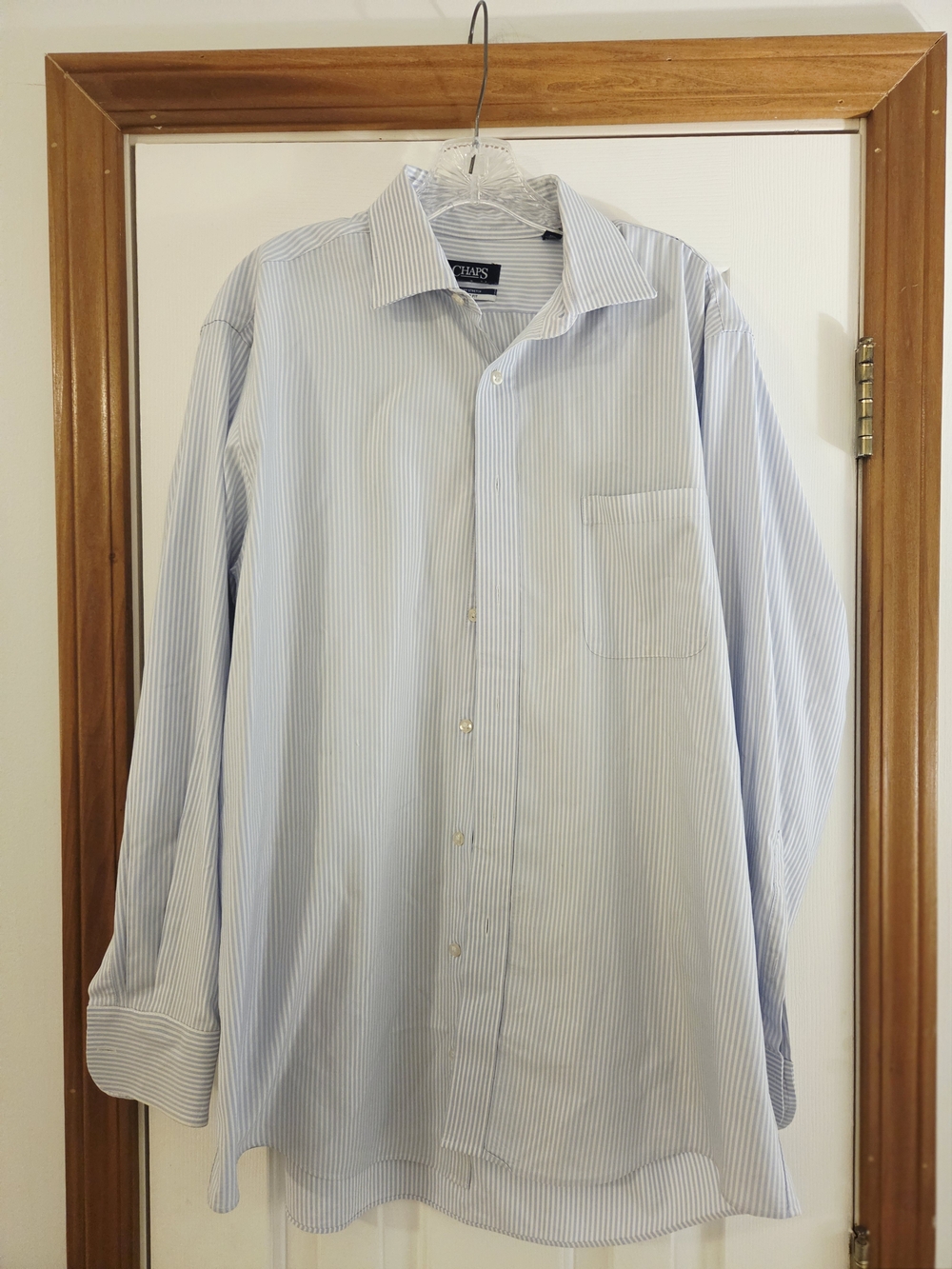 Chaps Men’s Blue Stripe Dress Shirt